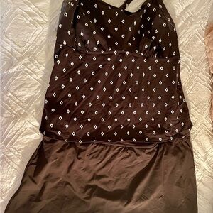Lands' End Brown Tankini and Skirt